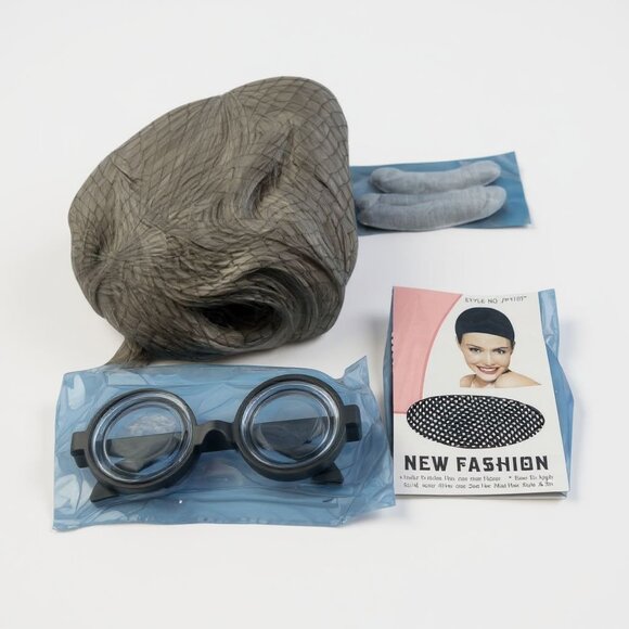 Old Man Costume Set With Wig Glasses Eyebrows & Mustache New Fashion Brand - Picture 1 of 3